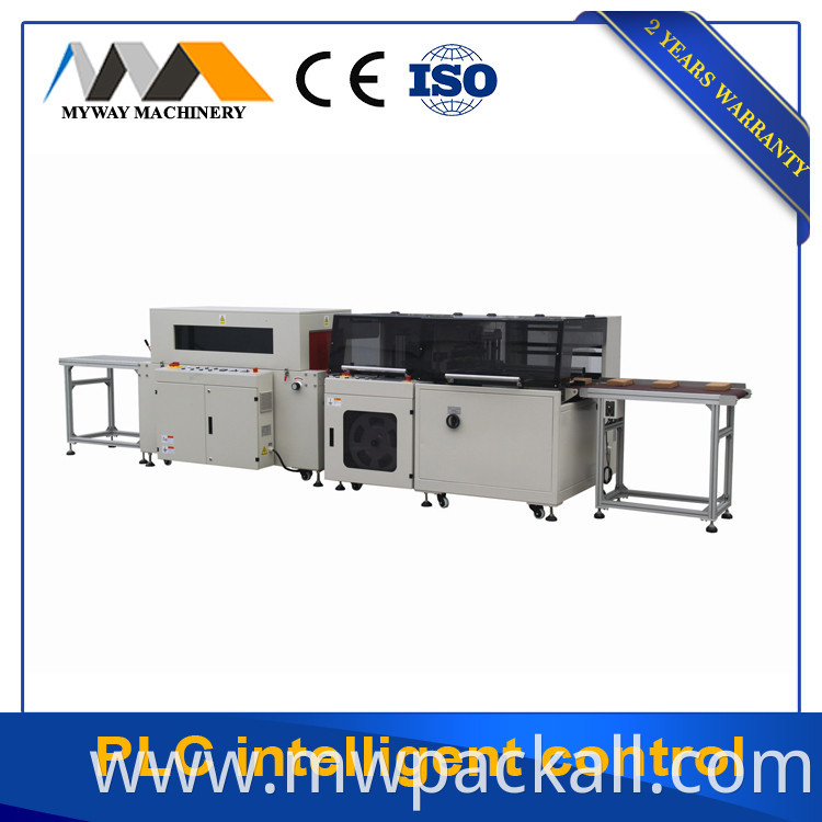 Automatic Tunnel Packaging Wrap Tubing PVC Polyolefin Film Packing Heat Tube Cutting Shrink Wrapping Machine